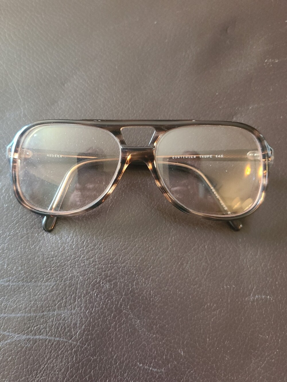 Vintage Classic Brown Aviator-Style Men's Glasses Frame